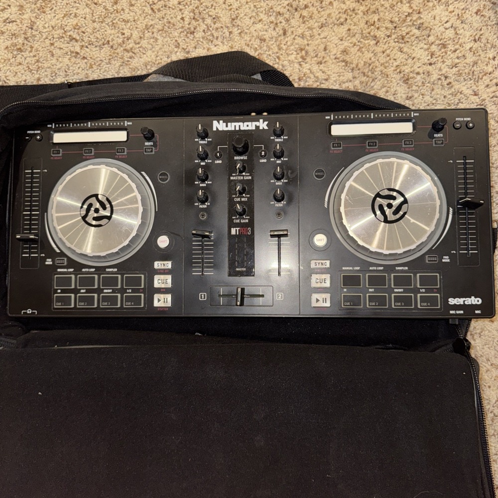 Numark Mixtrack Pro 3 | All In One 2 Deck DJ Controller for Serato With Case